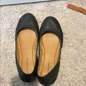Lucky Brand Black Leather Flats